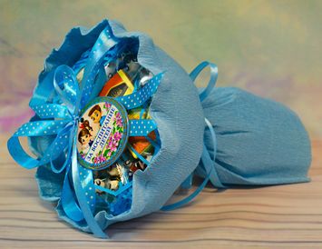 Подарок воспитателю букет из чая и конфет "В садик"