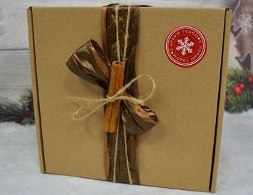 Новогодний подарок для мужчин "Джентльмен" с чаем, кофе и медом