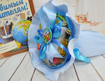 Подарок учителю Чайный букет "В школу"