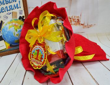 Подарок учителю Чайный букет "В школу"