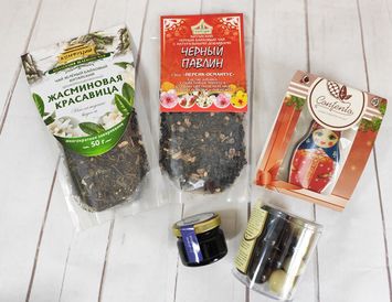 Букет из чая "8 марта"  с кофе