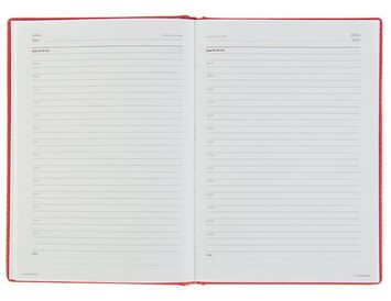 Ежедневник с гравировкой Красный  136 л.