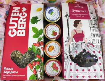 Подарок из чая и конфет "В коробке"