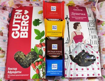 Подарок из чая и конфет "В коробке"