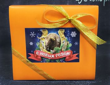 Новогодний подарок "Белый бык"