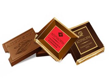 Шоколад маленькие плитки ассорти 50 г.