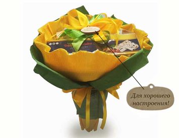 Букет из чая и кофе "Для хорошего настроения"