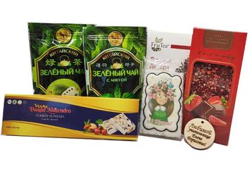 Букет 3 чая, шоколад, туррон и пряник