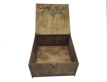 Ящик из дерева Новогодний город