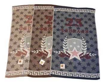 Полотенце подарочное С 23 февраля 50х100 см.