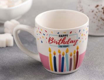 Корзина с чаем, кофе и кружкой "Цветы"