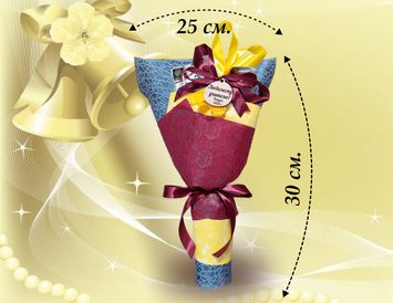 Букет - комплимент учителю из чая, кофе и шоколадки