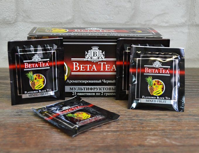 Пакетированный черный Бета чай Мультифруктовый