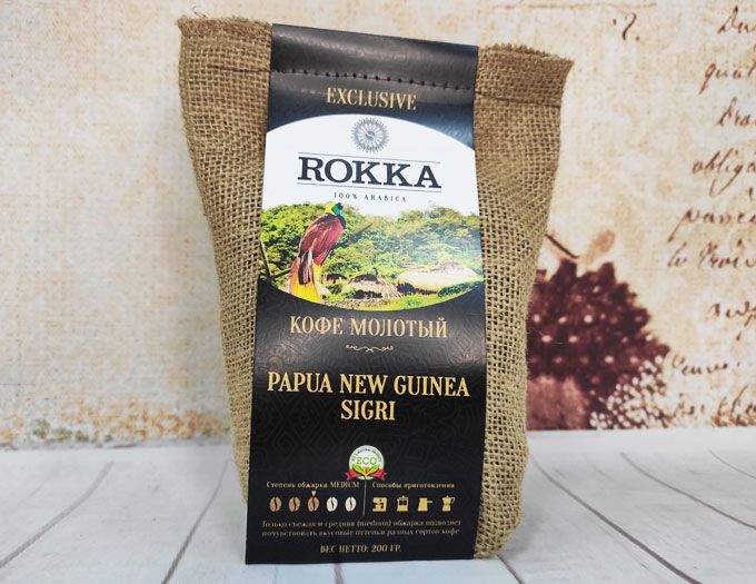 Кофе молотый Rokka Папуа-Новая Гвинея Sigri 200 г.