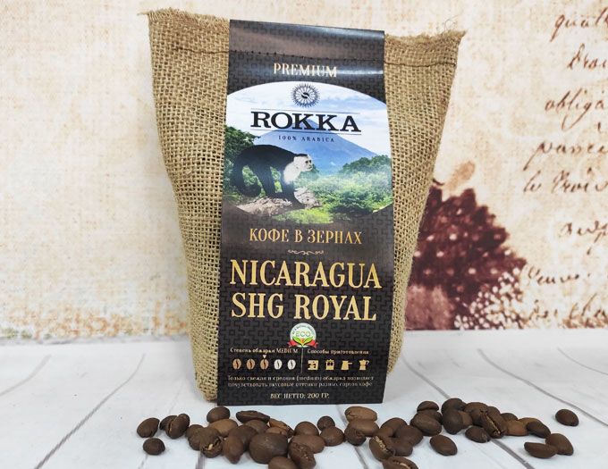 Кофе в зернах Rokka Никарагуа SHG ROYAL 200 г.