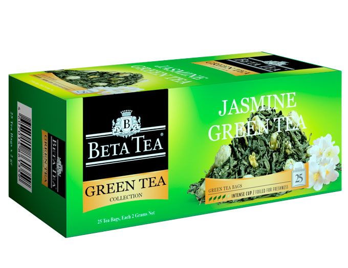 Пакетированный зелёный чай с жасмином