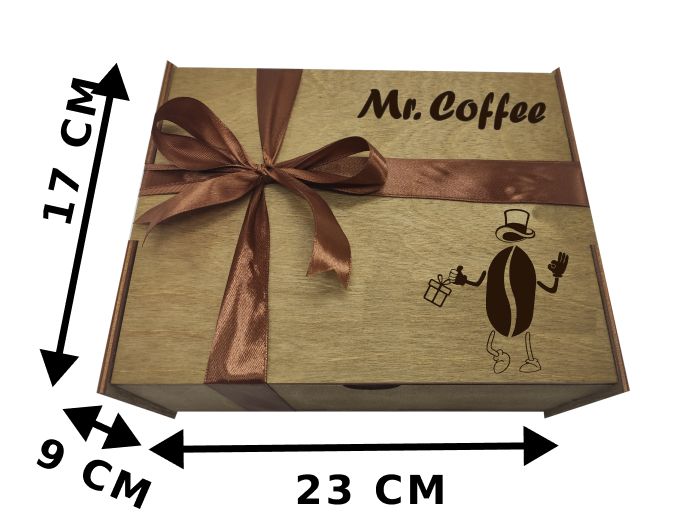 Набор из 2 видов кофе в зёрнах, сиропа и марципана "Mr Coffee"